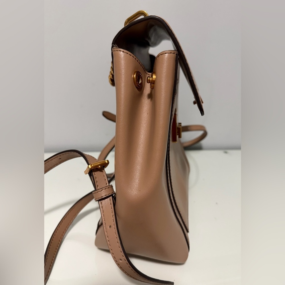 Michael Kors Brown Backpack with Gold Chain - Picture 11 of 13